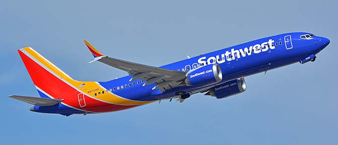 Southwest Boeing 737-8 Max N8708Q, Phoenix Sky Harbor, October 10, 2017